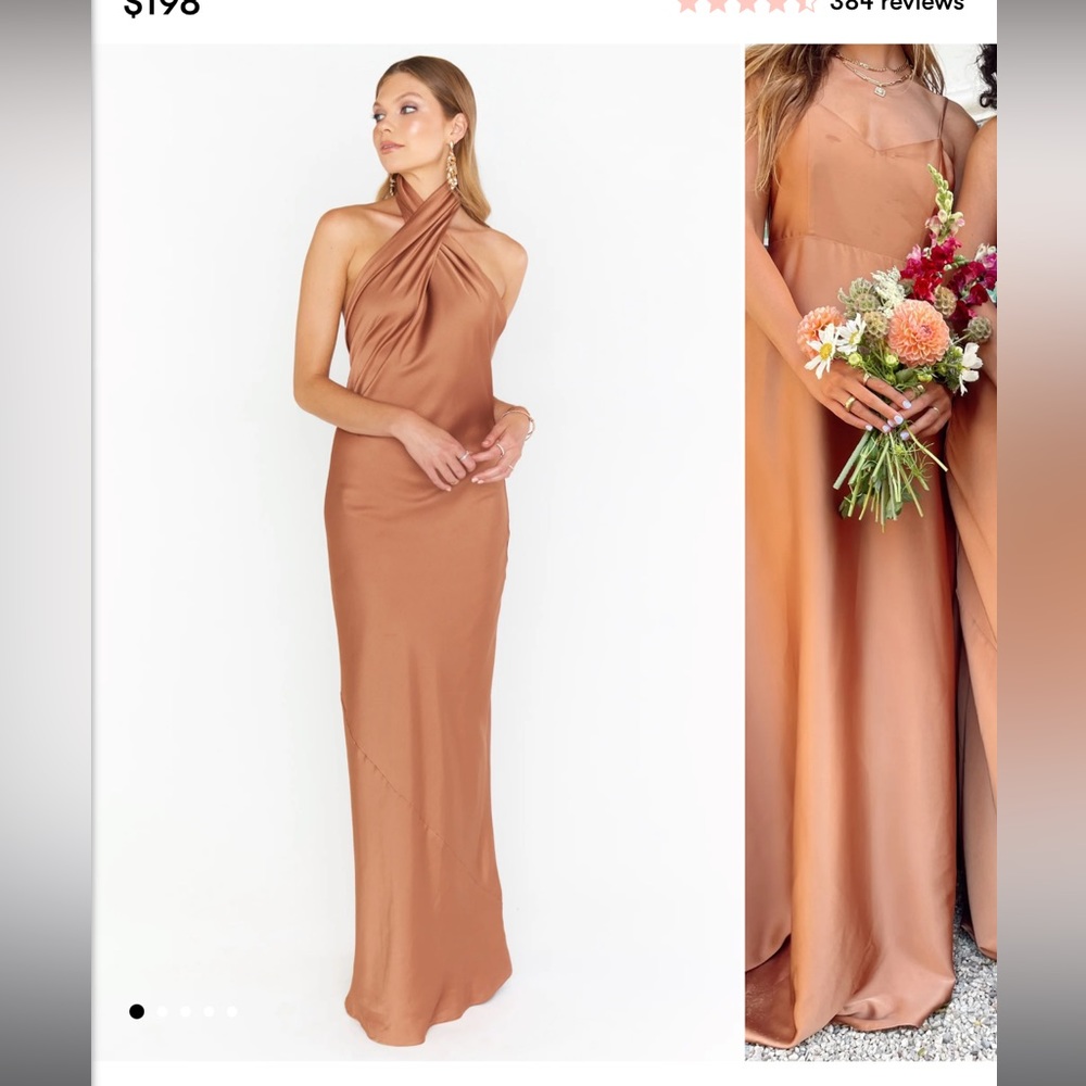 Show Me Your Mumu Jasmine Halter Maxi Dress in Rust